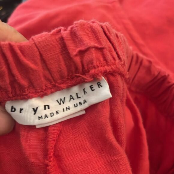 Bryn Walker 2-Piece Linen Set, Red, size L - Picture 10 of 12